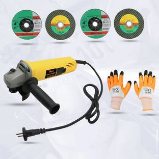 Hillgrove HGCM13M3 Angle Grinder With Gloves& 2Pcs Metal Cutting Wheel,2Pcs Grinding Wheel HGCM13M3 Metal Polisher