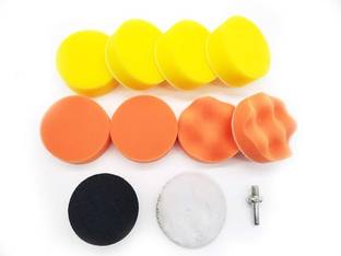 STHIRA Buffing Pads Kits, Polishing Compound Drill Buffing Sponge Pads Kit 3 Car Polish Kit Polishing Pad and Hand Buffer Set Electric Cleaning Brush Metal Polisher