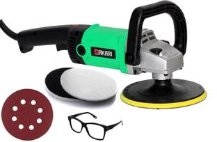 Digital Craft 7" Professional High Performance Variable Speed Polisher with 2 Buffing Polishing Pad Car Vehicle Polisher