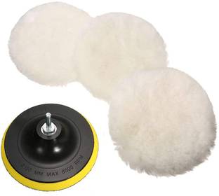 DIY Crafts 7" inch 1x Wool Pad Polishing Buffer Wool & Polishing Pad with M14 Drill Adapter 60Grm Cerium Oxide Powder Felt Polishing M10 Adhesive Tape, Backer & Buffing Pad Wood Polisher