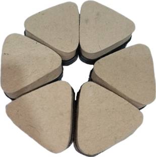 HOXIUL T- Tringle Felt Wool Polishing Buffing Pad for Polishing Granite, Marble, Stone Wool Felt Polishing Bangla Body T-Triangle Set (Pack of 6) Plastic Polisher