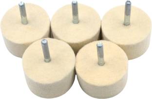 KWICK CUT+ 50x25mm Felt Polishing Spindle Wheel 5 PCS | Wool Buffing Pads Wheels for Metal, Jewelry, Glass & Wood Finishing | Mirror Finishing Metal Polisher