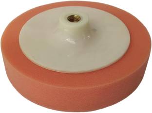 Inditrust 7" 180mm M-14 Thread Auto Car Detailing Polishing Pad Sponge Buffing Waxing Pad Wheel for Car Polisher Buffer Orange Pad Vehicle Polisher