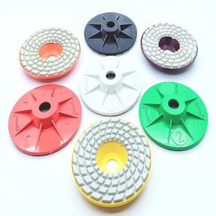 B K Jagan and Co Diamond Polishing Pads 7Pc Grinding Tools Polisher (4 inch) Glass Polisher