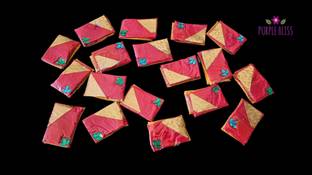 PurpleBliss Handmade Fabric Packets Pattern Haldi Kumkum Set - return gift set Plastic