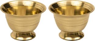 Spillbox Puja chandhan Turmeric Sandal multipurpose Bowl Stand for temple-Padam payala Brass