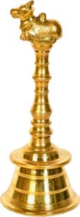 SRI SEENIVAS TRADERS Premium Brass Nandi Pooja Bell | Temple Bell for Mandi Brass