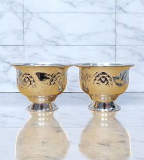 Sigaram Brass 2 Inch Kum Kum Bharani Cup For Home Pooja Decore K4560 Brass