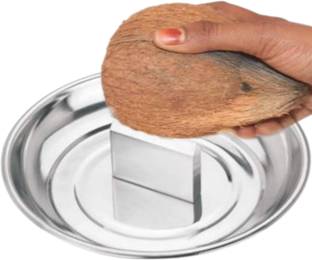 Knsmart Heavy Duty Coconut Breaker Plate for Easy to Break Coconut (Medium) Stainless Steel