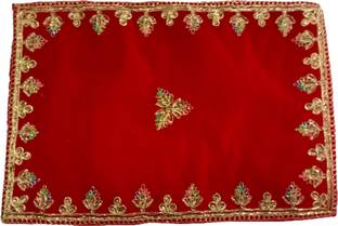 ब्रास ब्लेसिंग Navratri DEVI MATA Puja Chunri, Puja Dupatta GODDESS (1559) सिल्क