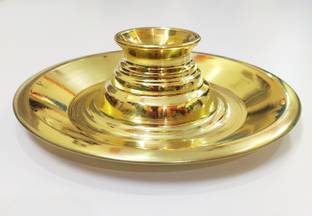 नायगी - PURE BRASS KAPOOR / CAMPHOR PLATE TO BURN CAMPHOR / SOODAM - MINI SIZE पीतल