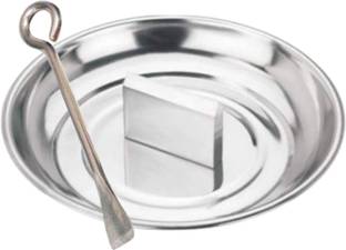 Knsmart 100% Coconut Cracker/Breaker Plate + Opener (Set of 2) Stainless Steel