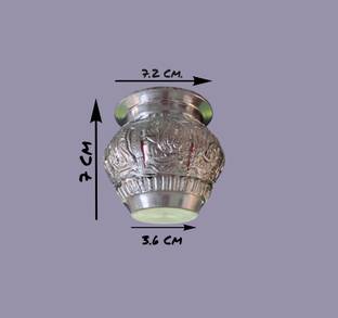 robin collection Small Pooja Lota Premium Silver Silver
