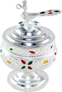 KMJ pure silver(chandi) sindoor-dani/box for women, kumkum box (wt. 26 gms) Silver