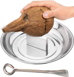 VUNNAVA Coconut Cracker/Breaker Plate Stainless Steel