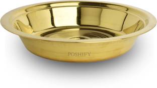 POSHIFY Brass Deep Prath - Plate for Puja, Spiritual Practices, and Home Decor Brass