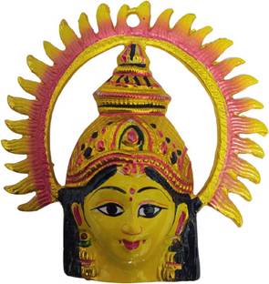 S Mark Metal Varalakshmi Pooja Yellow Color Amman for Varalakshmi Pooja (18X18) Stainless Steel