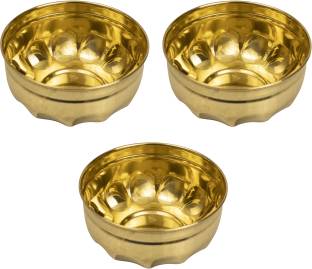 Spillbox Brass Storage Bowl Brass Puja chandhan | Kunkuma | Turmeric|Sandal Multipurpose Bowl-Turmeric Bowl