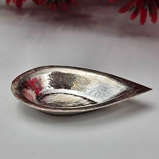 Parasmoni Pure Silver Traditional Pradip for Aarti Rituals Silver