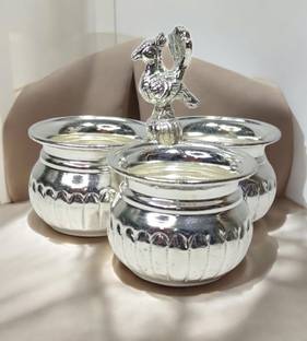 Sigaram Brass 4x3 Inch 3 Cup Panchwala um Kum Bharani Cup For Home Pooja Decore K4489 Brass