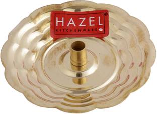 HAZEL Dhoop Stand For Puja Brass Incense Stick Stand with Ash Catcher For Pooja Brass