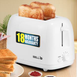 iBELL TOAST500M Bread, 2 Slices, 6 Browning Modes, Removable Tray 850 W Pop Up Toaster