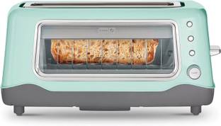 Dash Clear View Pop-Up Toaster (Aqua) 1100 W Pop Up Toaster