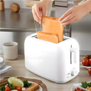 Onshoppy 2 Slice Auto Pop-Up Smart Bread Toaster For Home Crispy Toast In Minutes(White) 650 W Pop Up Toaster