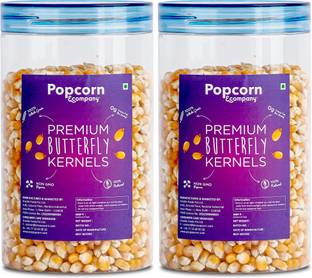 POPCORN&COMPANY Premium Butterfly Corn Kernels Seeds Popcorn Maize-500g Pack of 2 NA Popcorn