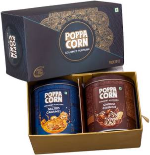 poppacorn Gourmet Popcorn Gift Pack Popcorn Salted Caramel, Choco Crunch Popcorn