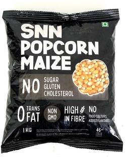 SHAH NANJI NAGSI SNN Popcorn Maize 1 kg | High Expansion, 100% Imported Popcorn, Homemade-Healthy sacks, Ready to Cook Popcorn
