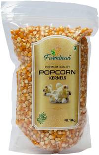 Farmbean Popcorn Seeds & 100% Popping Kernels,Corn Kernels,Makai,Makka , 500 g x 2 , Raw Maize Popcorn