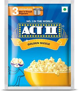 ACT II INSTANT POPCORN GLODEN SIZZLE 41 G PACK OF 6 | BUTTERY Popcorn