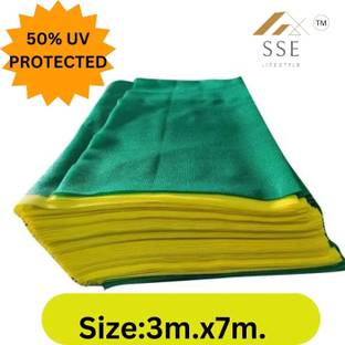SSE 3mx7 meter 50% Green Shade Net Garden Net/Green Net For Balcony/ Sun Shade Home Portable Green House