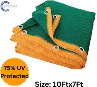 BroCode (10Ftx7Ft)-75% Green Shade Net/ Green Net/ For Balcony/ Garden/ Plants Net Portable Green House