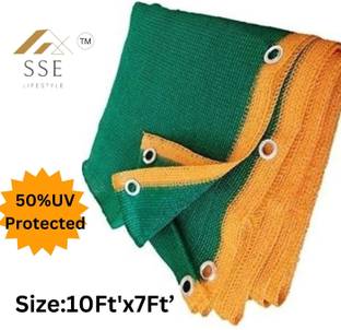 SSE (10Ft'x7Ft') -50% Green Shade Net Green Net For Balcony/Garden Net/Green Net Portable Green House