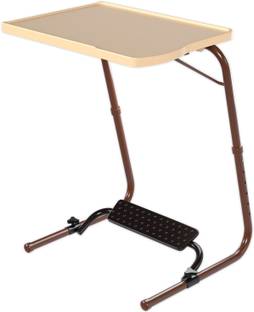 TABLE MAGIC Gold Marble Pro Executive Laptop Table with Footrest and Cup Holder Plastic Multipurpose Table