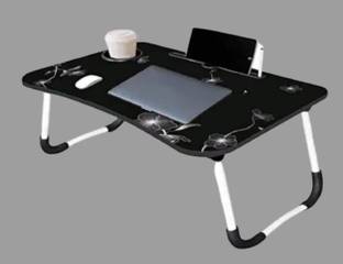 HASMUN Multipurpose Foldable with Cup Holder, Study , Bed Wood Portable Laptop Table