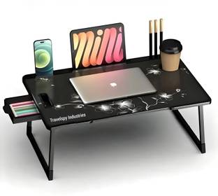Alliance Multipurpose Foldable with Cup Holder, Study , Bed Wood Portable Laptop Table