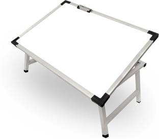 Wishing Clouds Multi Purpose White Board Study Table for Kids with Paper Holding Clip Wood Portable Laptop Table