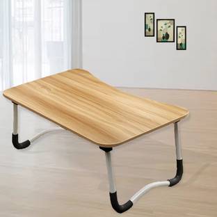 The Haridham Enterprise Multi-Purpose Laptop Desk for Study and Reading with Fold able Non-Slip Legs Wood Portable Laptop Table