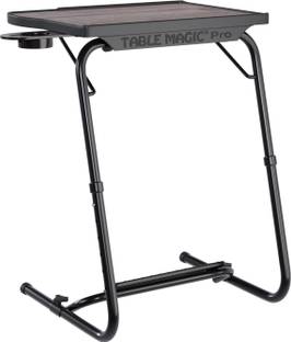 TABLE MAGIC Pro Executive Silver Oak Metal Portable Laptop Table