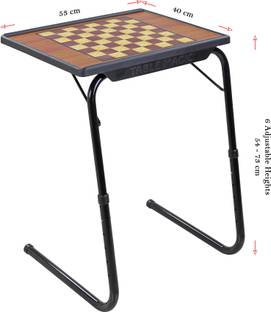 TABLE MAGIC Multipurpose Regular Chess Mate Metal Portable Laptop Table