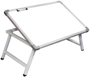 Rite Multi Purpose White Board Study Table with Paper Holding Clip Portable Table Wood Portable Laptop Table