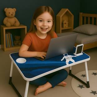 sai praseeda AdjustableTableMateLaptop,KidStudyTableUtilityTableMultiPurposeTableBLACKColor Plastic Portable Laptop Table