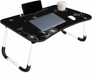 FILLYRUN Multipurpose Fold-able Laptop Table / Study Table Wood Portable Laptop Table