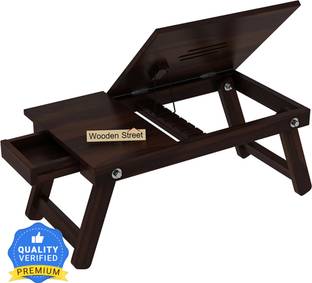 Wooden Street Sheesham Wood Lance Laptop Table,Foldable,Portable Adjustable Multipurpose Table Wood Portable Laptop Table