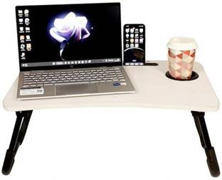 TekCraft Pack Of 2 Wooden Study Table/Bed Table/Foldable And Portable Multi-Purpose Wood Portable Laptop Table