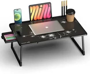 MAKD Multipurpose Foldable with Cup Holder, Study , Bed Wood Portable Laptop Table