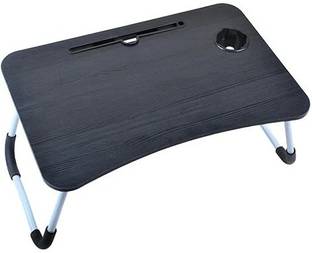 Kanha Black Lining Wood Portable Laptop Table